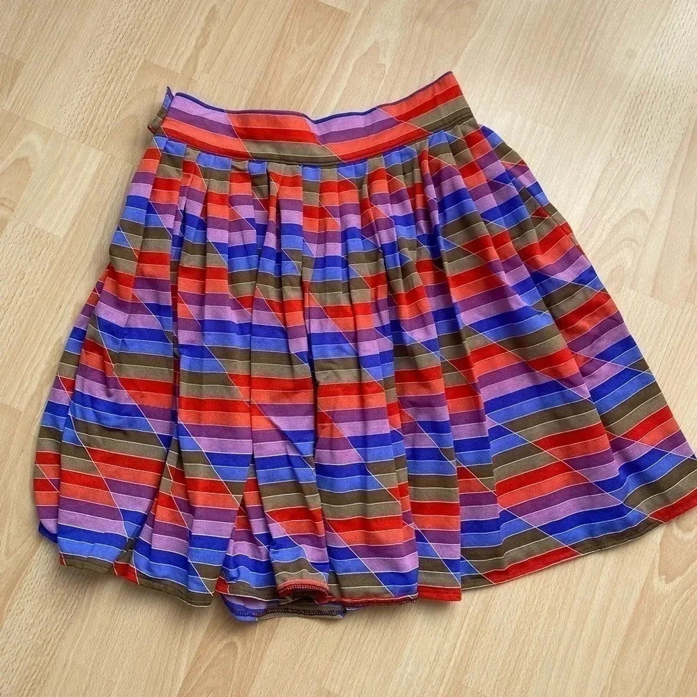 Vintage - 1970s Multicoloured Blue Red Green Skirt